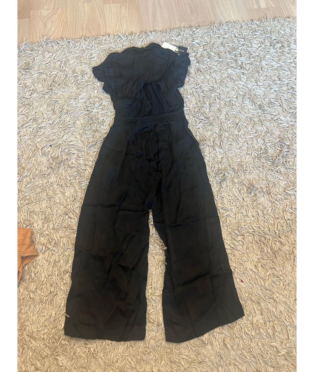 MONNALISA Черный вискозный комбинезон, фото 2