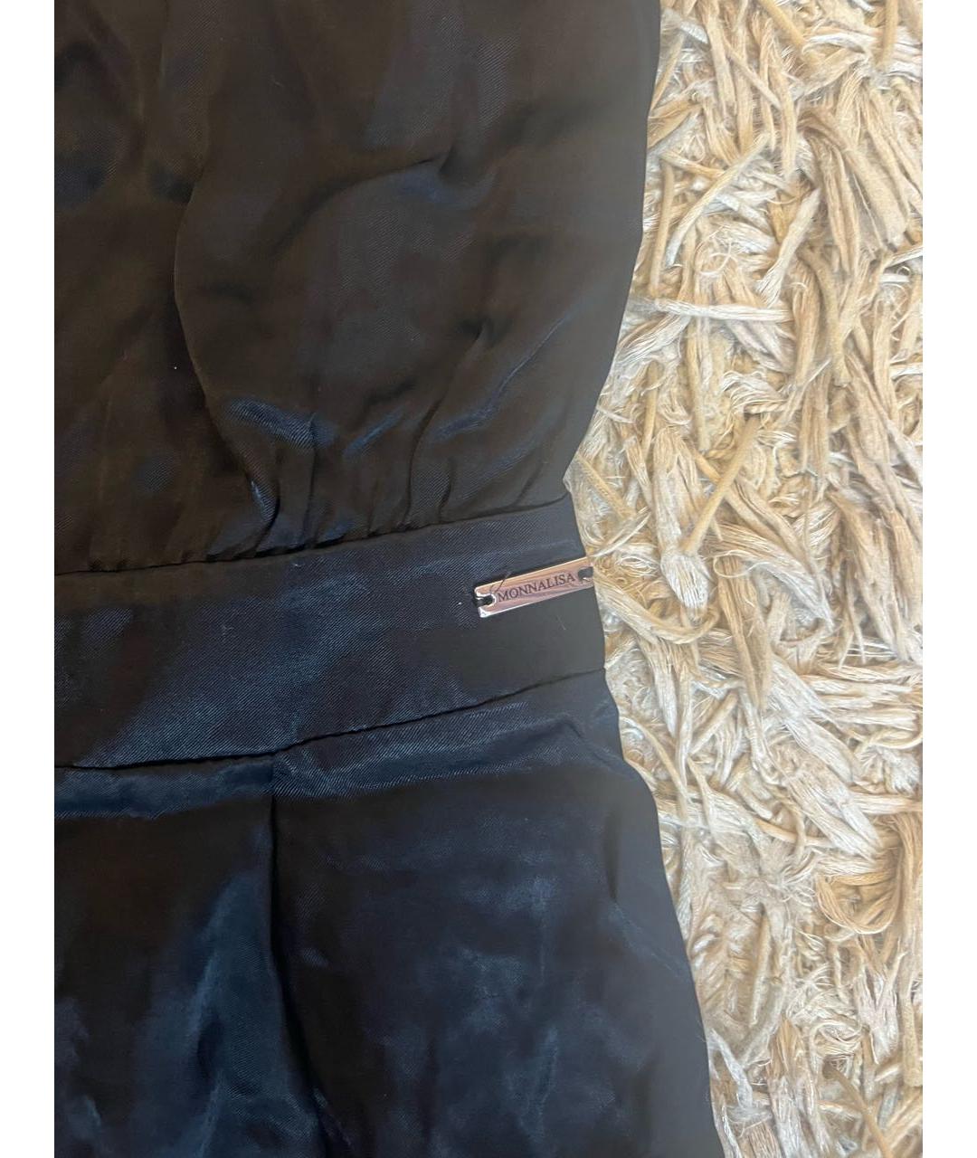 MONNALISA Черный вискозный комбинезон, фото 4