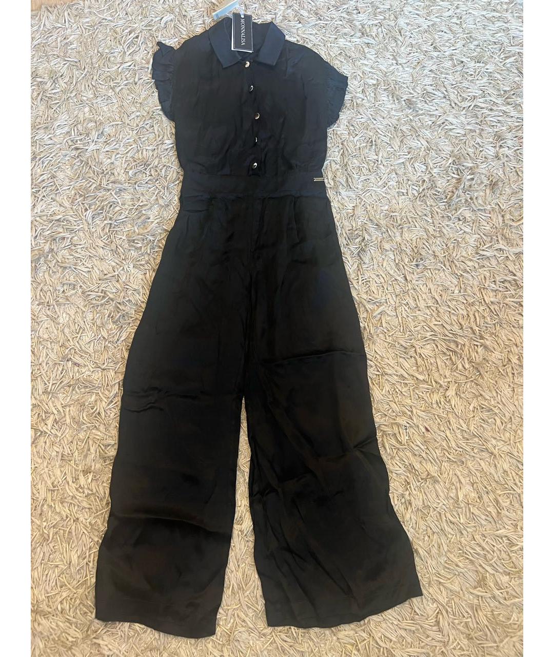 MONNALISA Черный вискозный комбинезон, фото 8