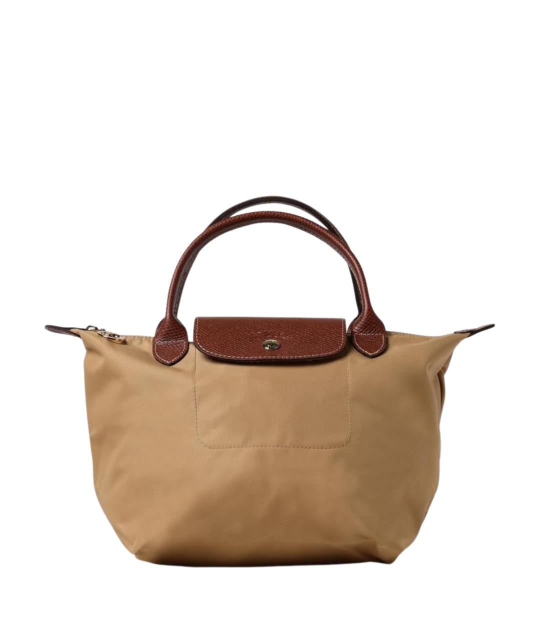 LONGCHAMP Бежевая синтетическая сумка тоут, фото 1