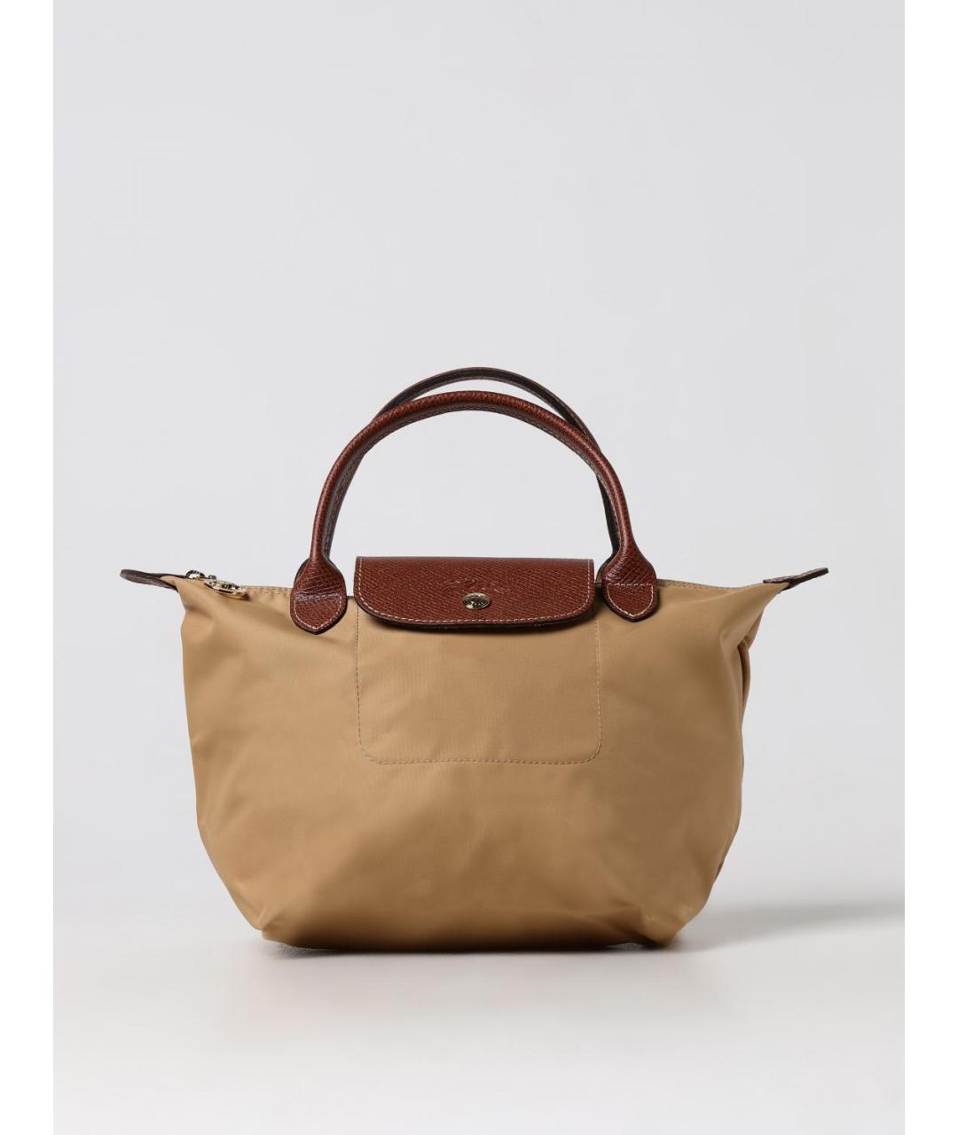 LONGCHAMP Бежевая синтетическая сумка тоут, фото 5