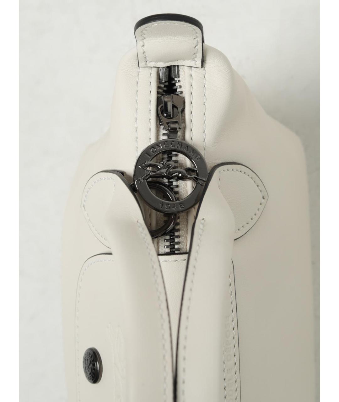 LONGCHAMP Бежевая кожаная сумка тоут, фото 3