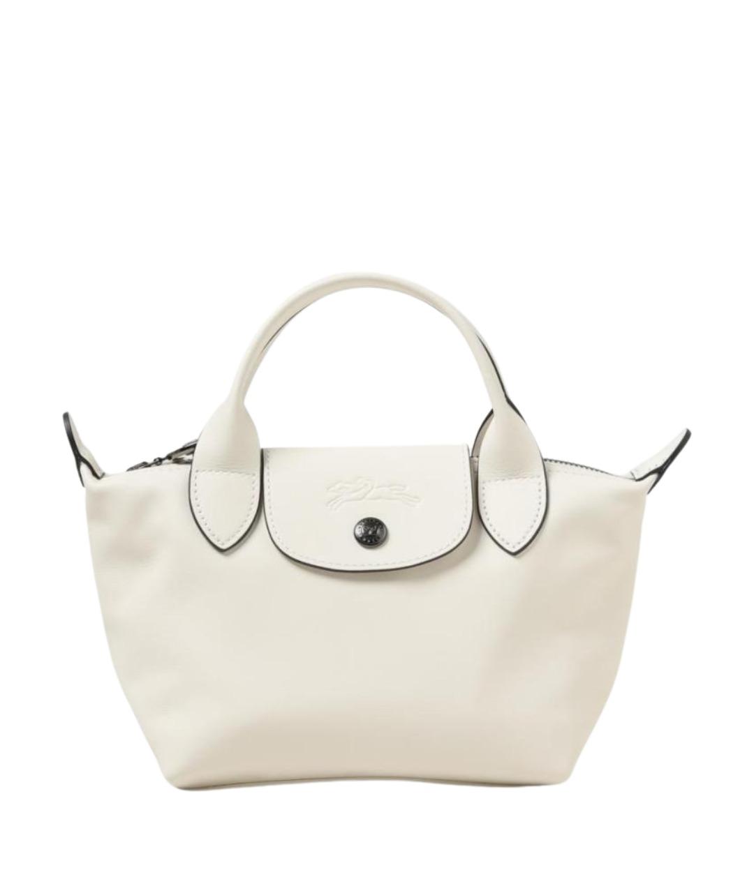 LONGCHAMP Бежевая кожаная сумка тоут, фото 1