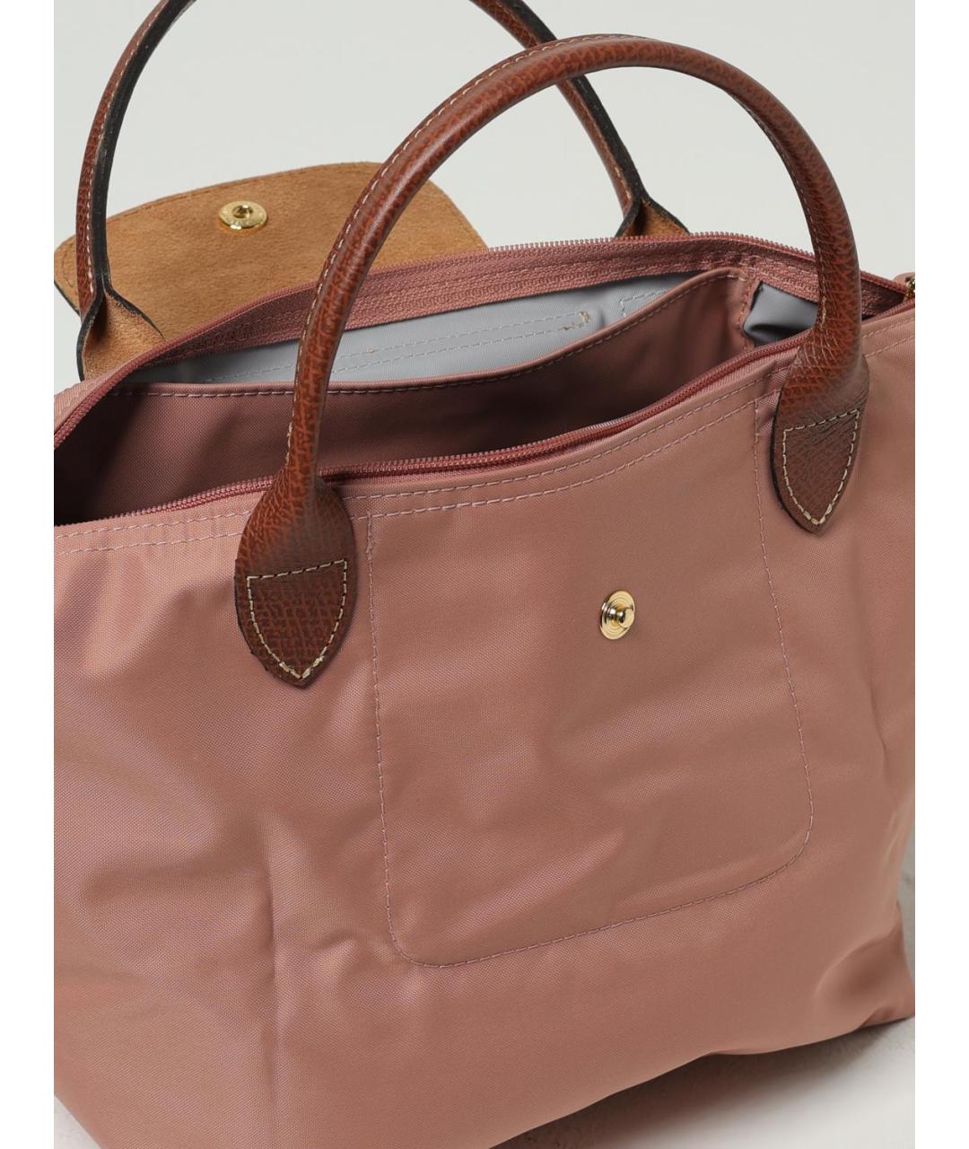 LONGCHAMP Розовая синтетическая сумка тоут, фото 3