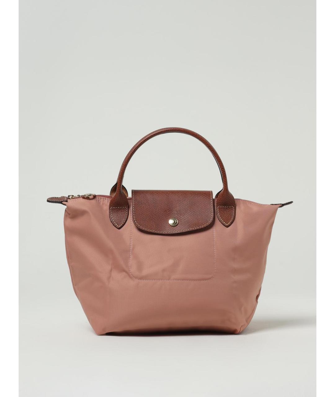 LONGCHAMP Розовая синтетическая сумка тоут, фото 5