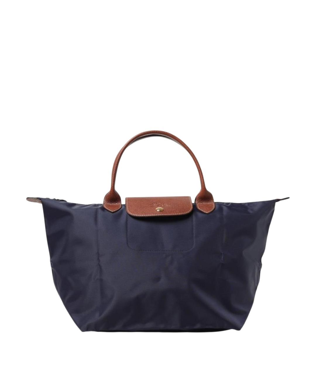LONGCHAMP Синяя синтетическая сумка тоут, фото 1