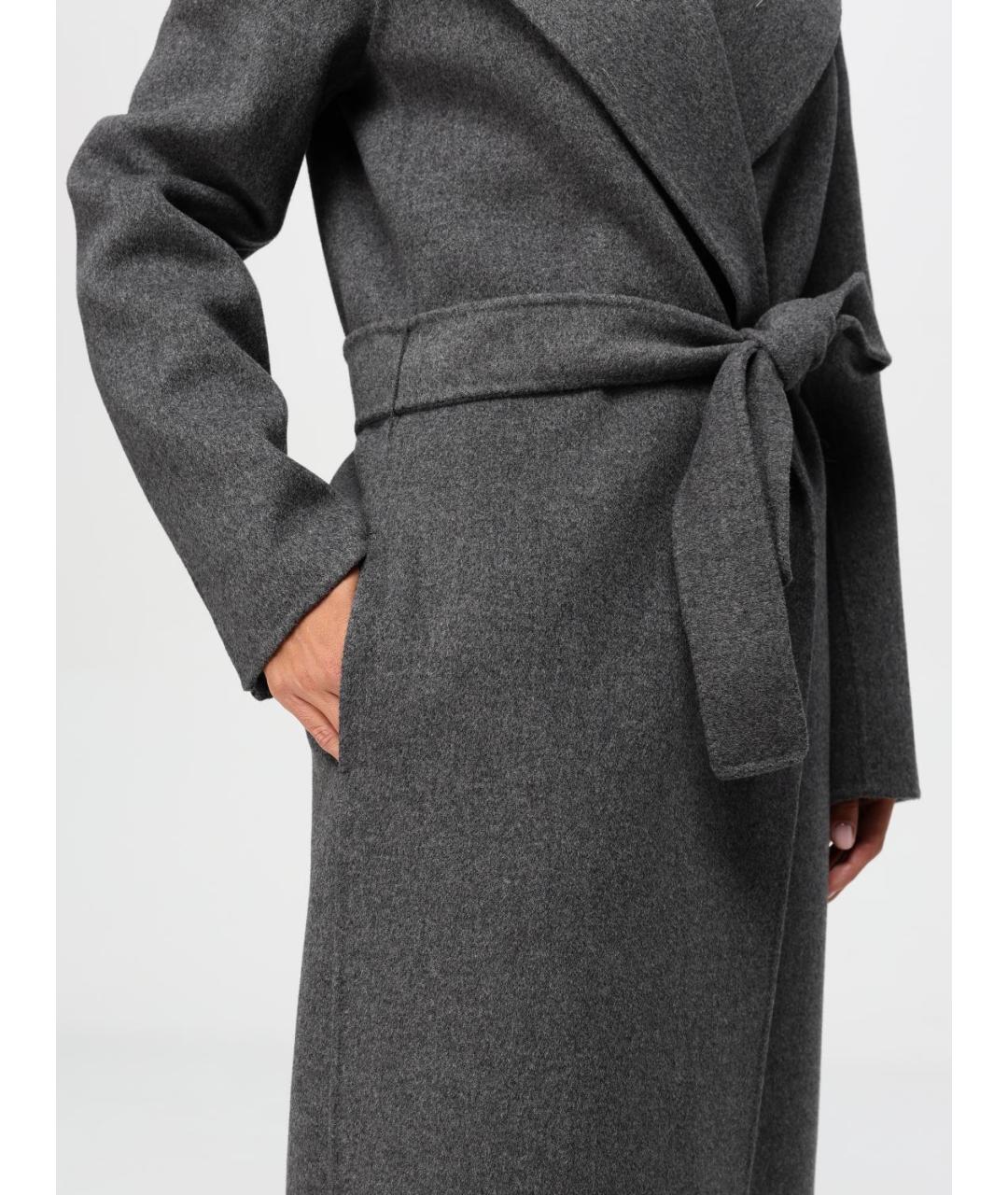 'S MAX MARA Антрацитовое шерстяное пальто, фото 5