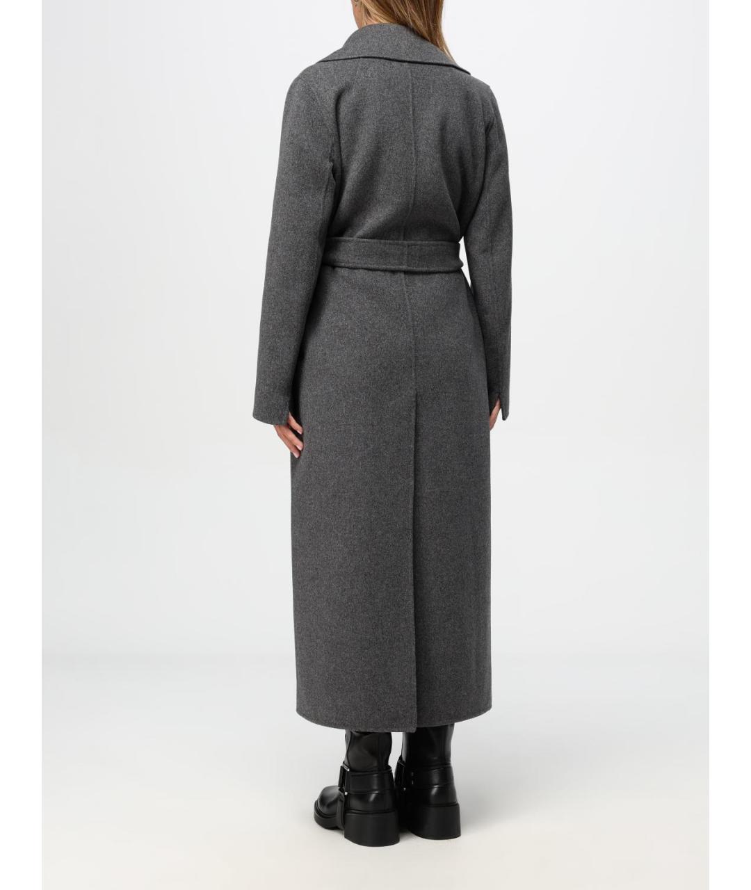 'S MAX MARA Антрацитовое шерстяное пальто, фото 3