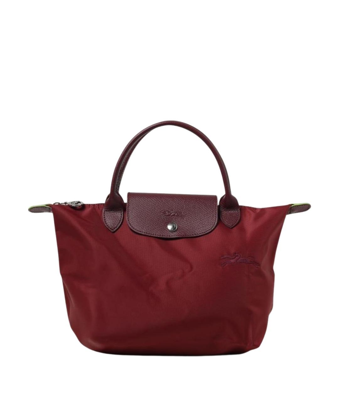 LONGCHAMP Бордовая синтетическая сумка тоут, фото 1