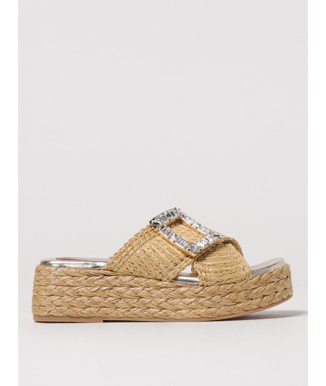 ROGER VIVIER Бежевые сабо, фото 5