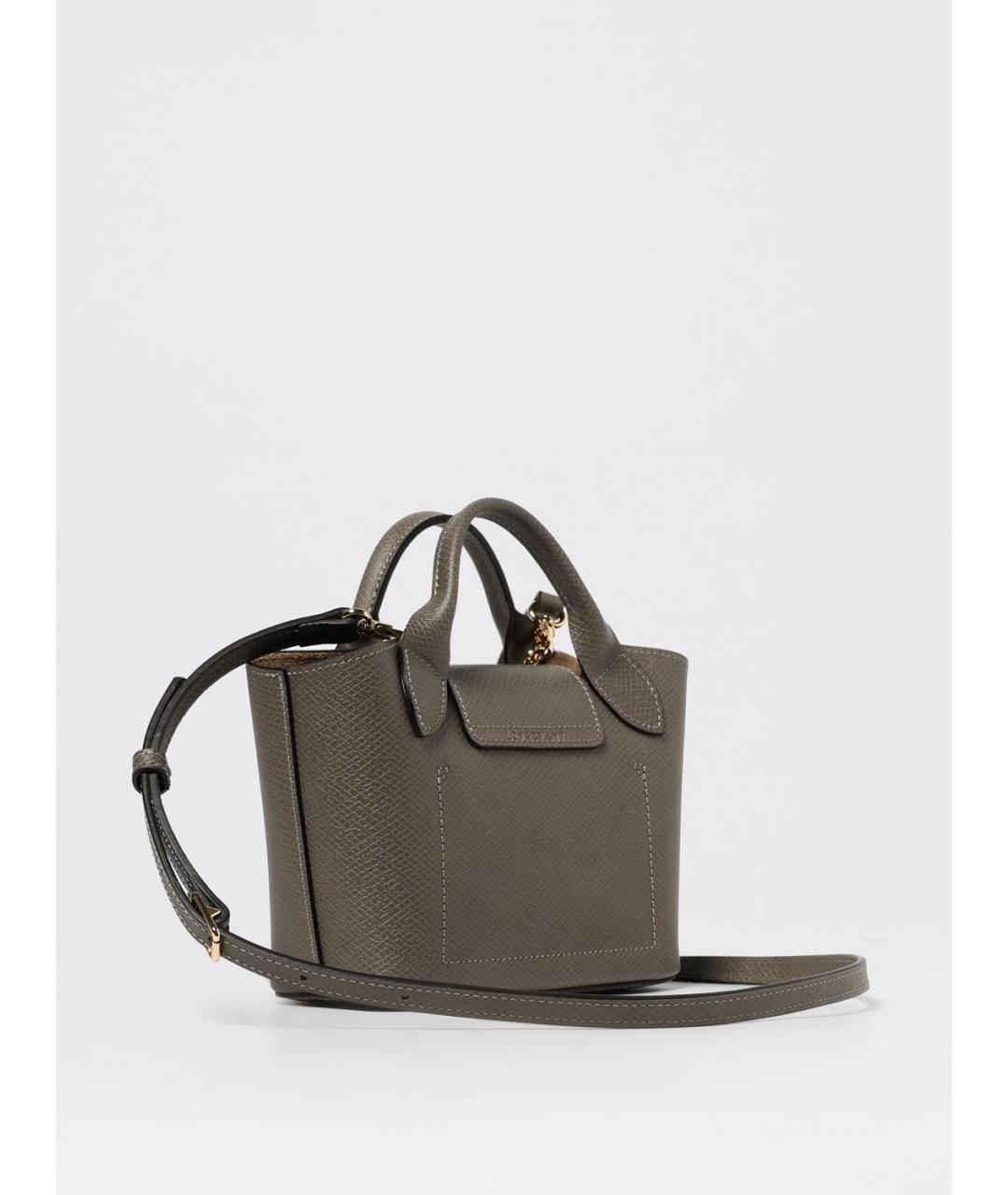 LONGCHAMP Коричневая кожаная сумка тоут, фото 2