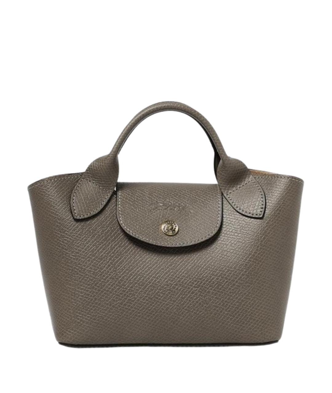 LONGCHAMP Коричневая кожаная сумка тоут, фото 1
