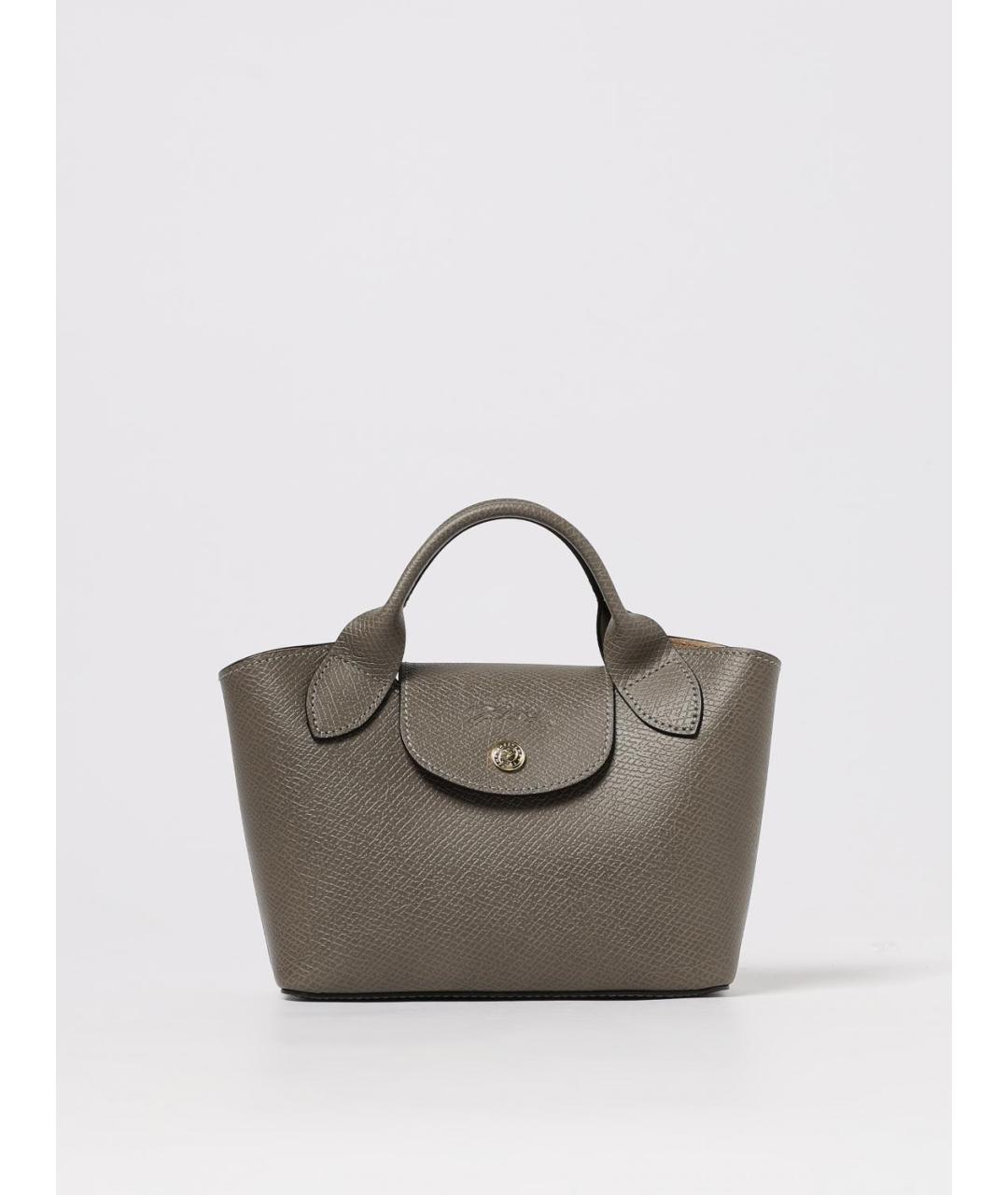 LONGCHAMP Коричневая кожаная сумка тоут, фото 4