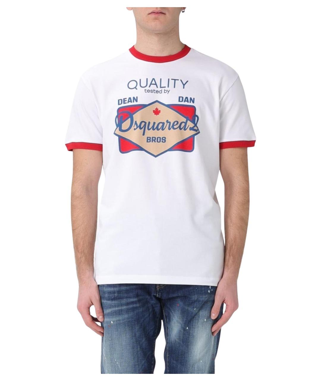 DSQUARED2 Белая хлопковая футболка, фото 1