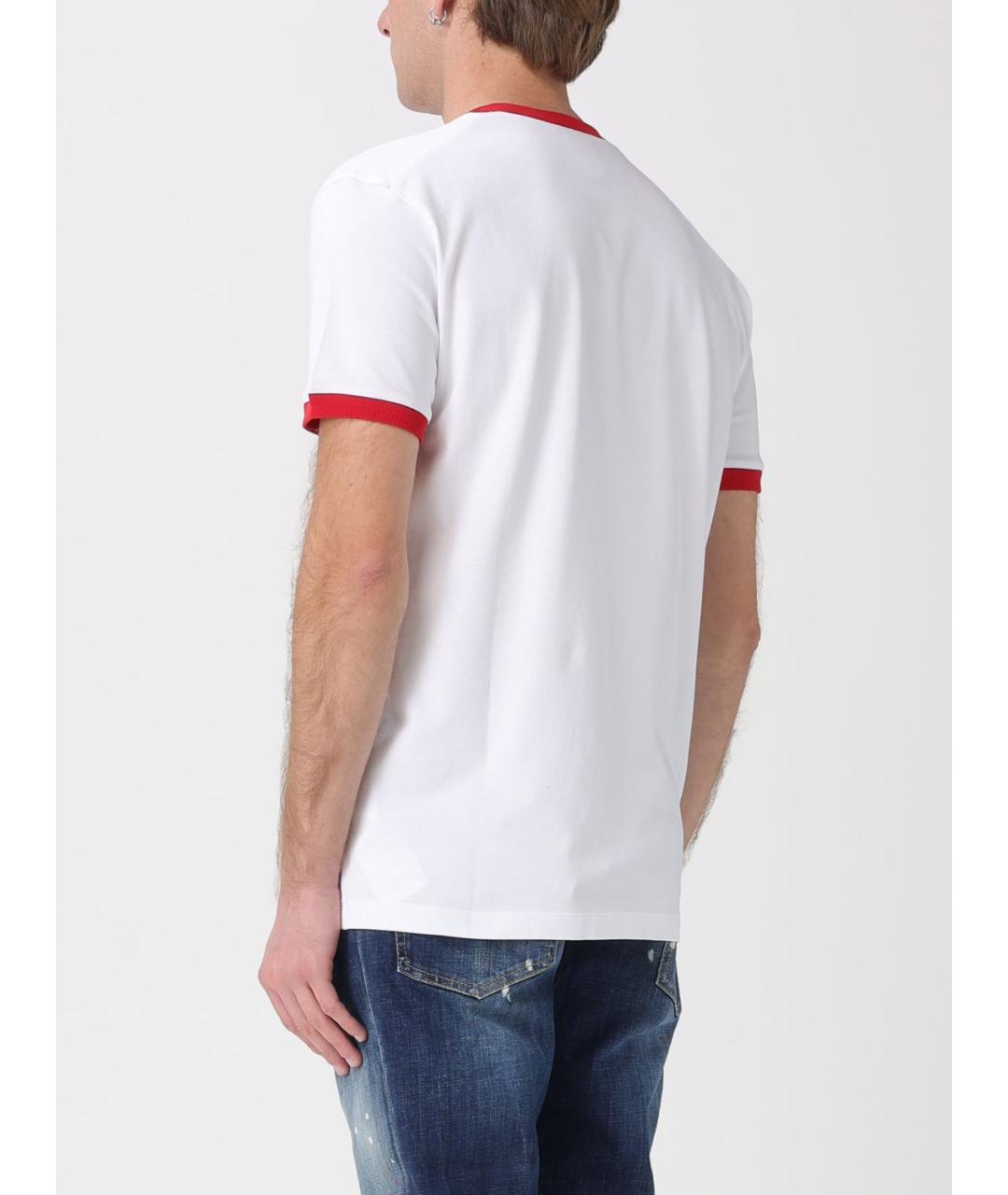 DSQUARED2 Белая хлопковая футболка, фото 3
