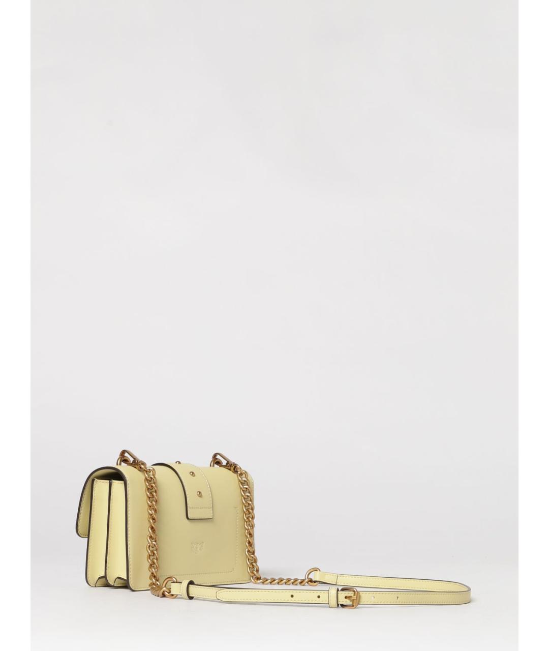 PINKO Желтая кожаная сумка через плечо, фото 2