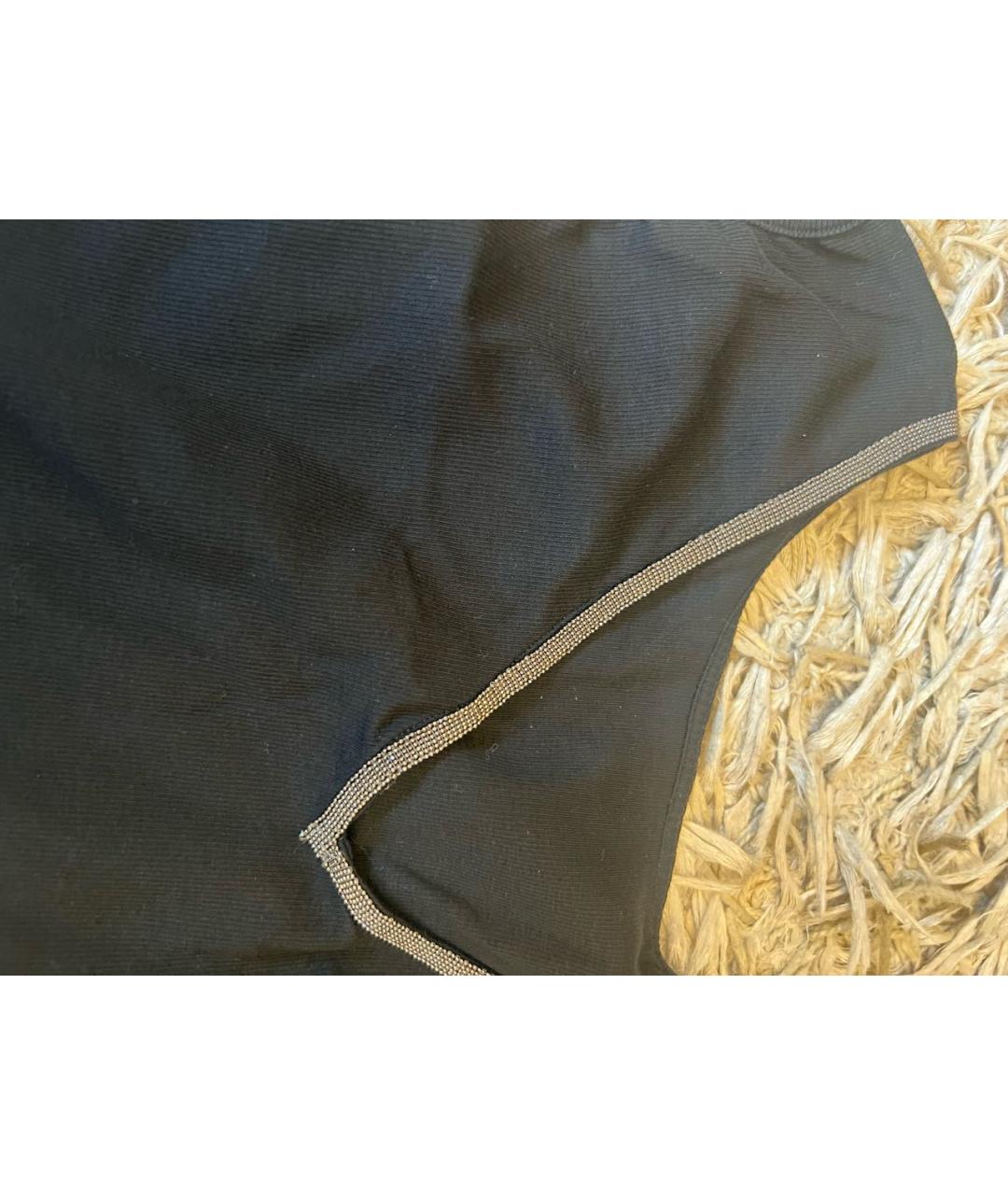 FABIANA FILIPPI Черная хлопковая майка, фото 4