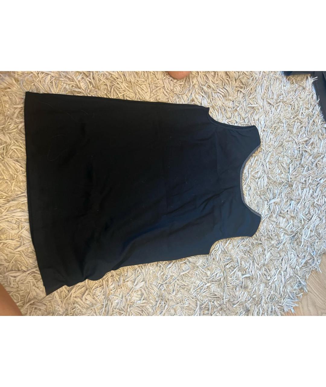 FABIANA FILIPPI Черная хлопковая майка, фото 6