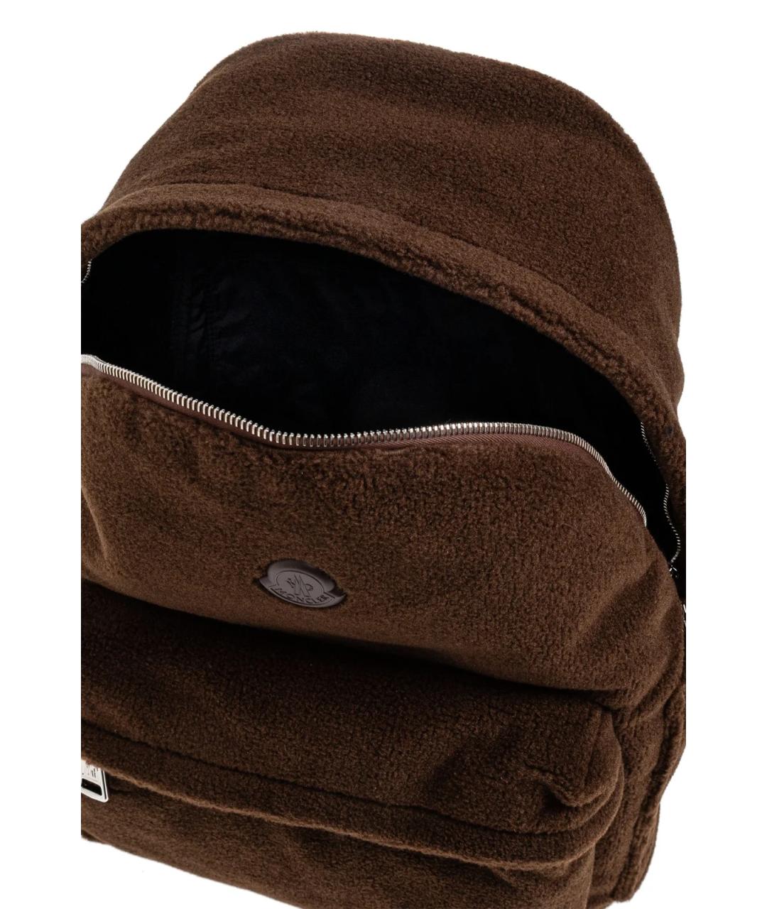 MONCLER Коричневый тканевый рюкзак, фото 3