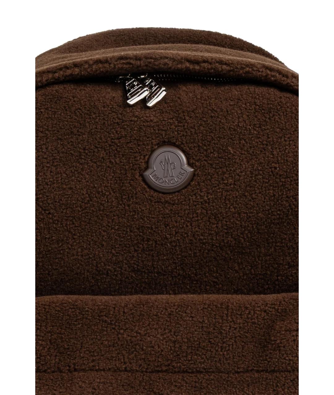 MONCLER Коричневый тканевый рюкзак, фото 2