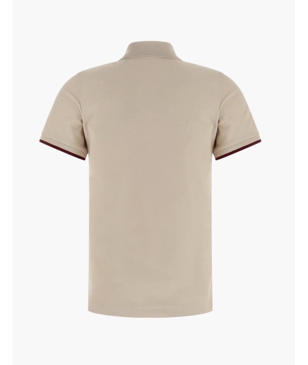 MONCLER Бежевая хлопковая футболка, фото 2