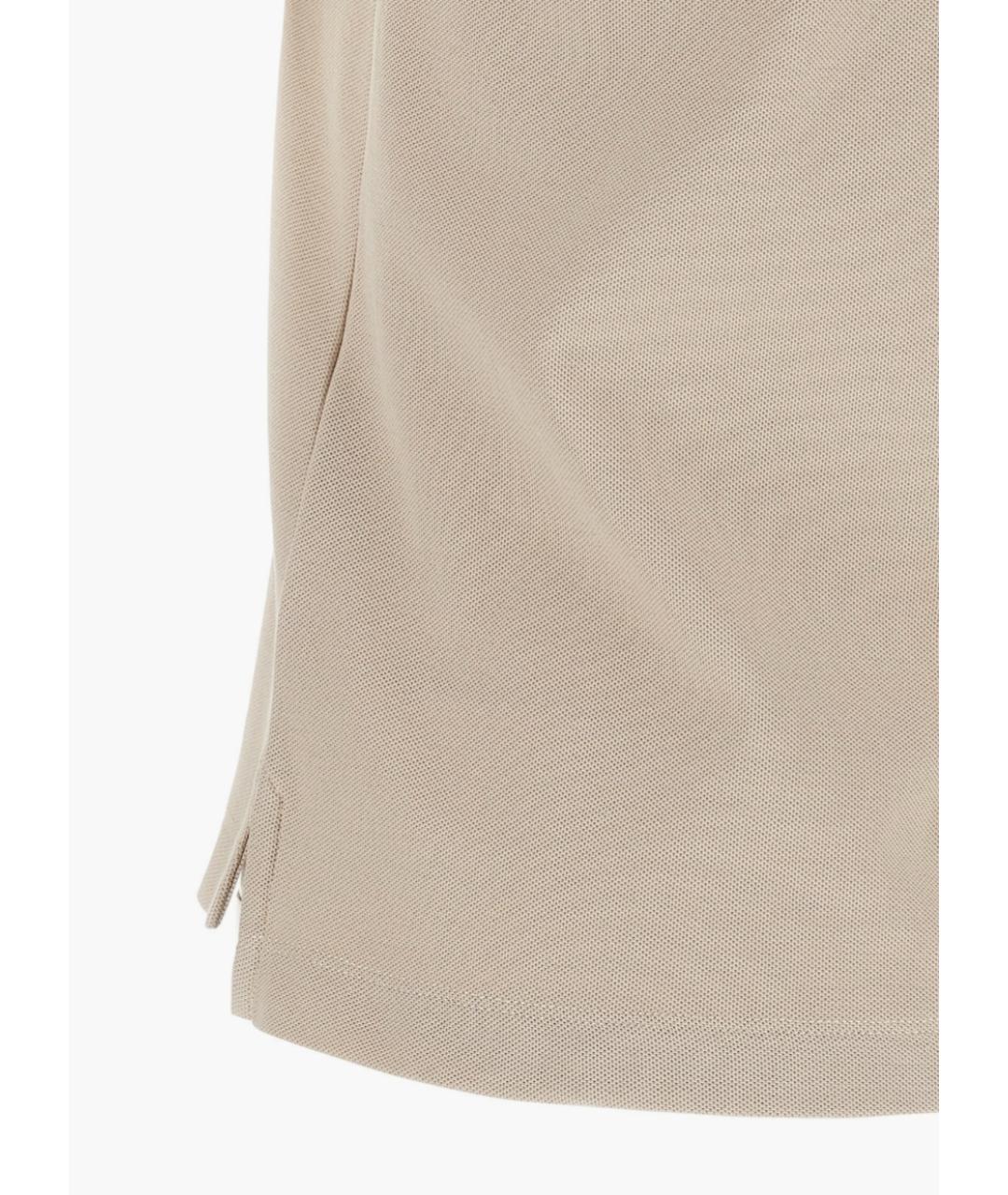 MONCLER Бежевая хлопковая футболка, фото 4