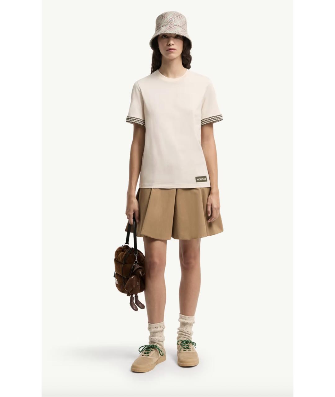 MONCLER Белая хлопковая футболка, фото 2