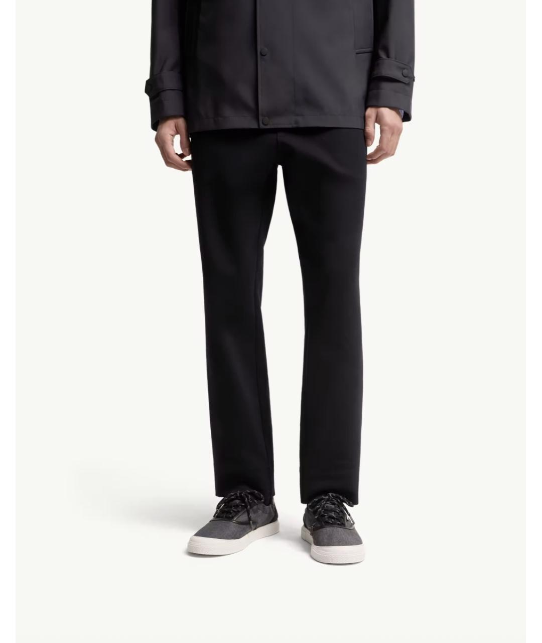 MONCLER Темно-синие текстильные низкие кроссовки / кеды, фото 2