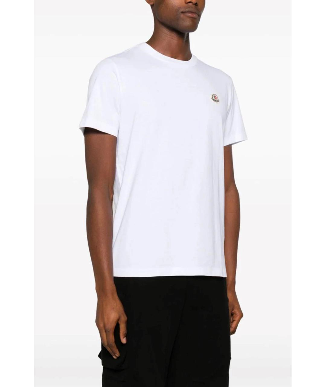 MONCLER Белая хлопковая футболка, фото 3