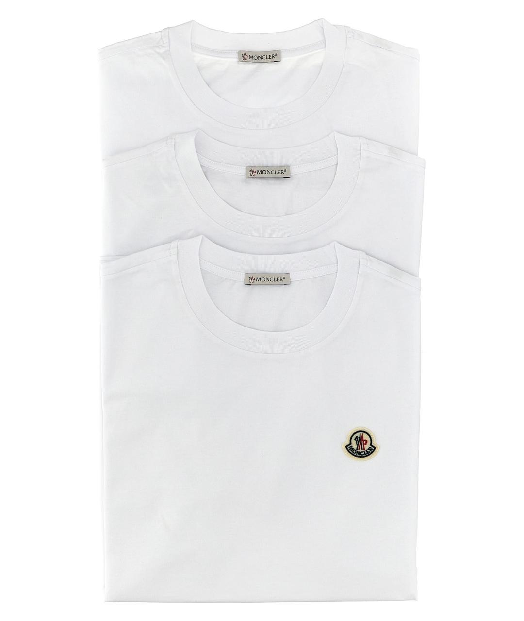 MONCLER Белая хлопковая футболка, фото 1