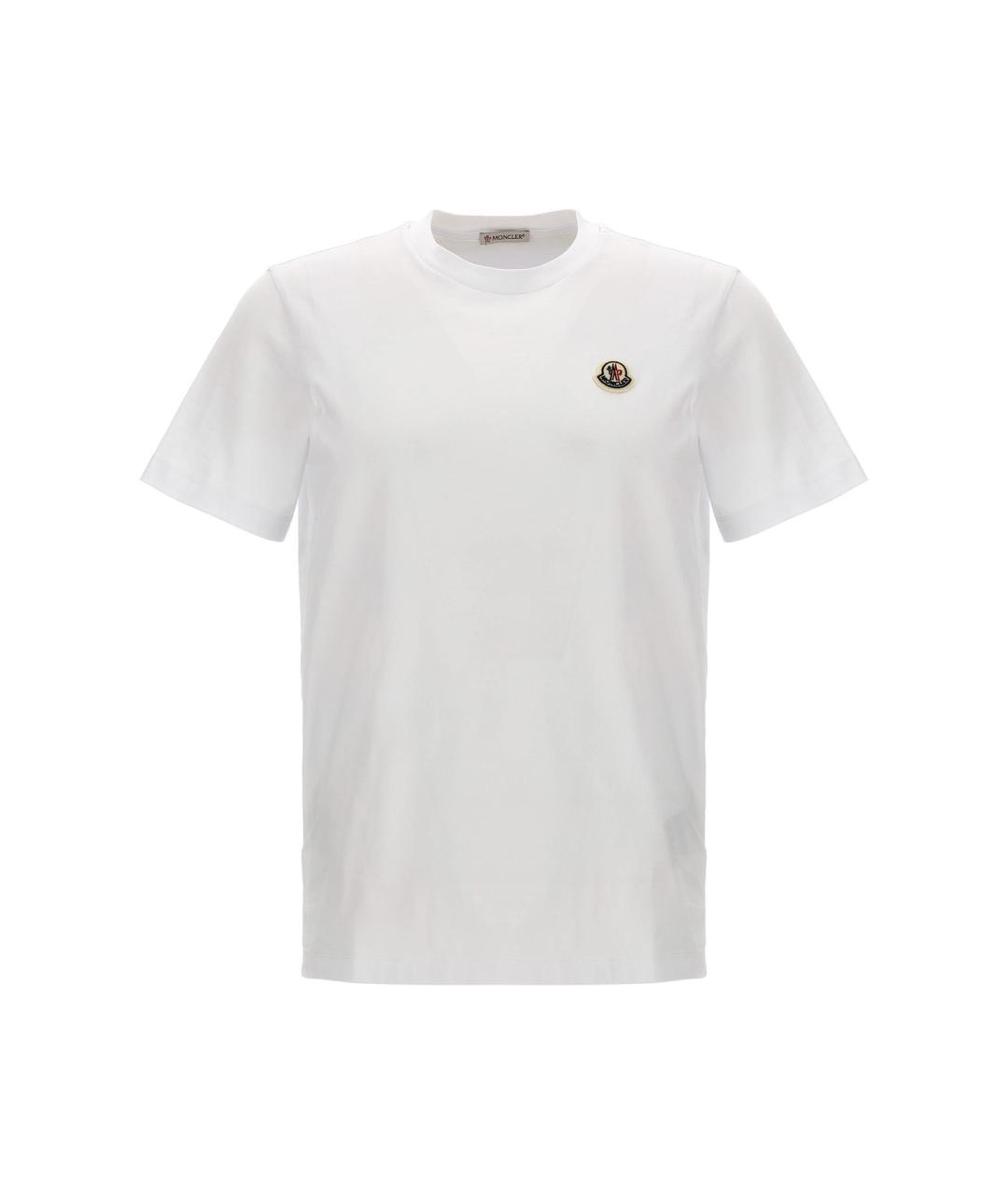 MONCLER Белая хлопковая футболка, фото 2