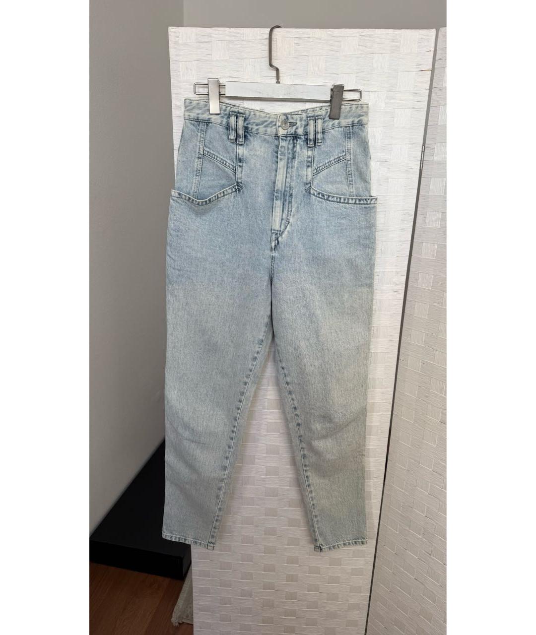 ISABEL MARANT Голубые хлопковые джинсы слим, фото 6