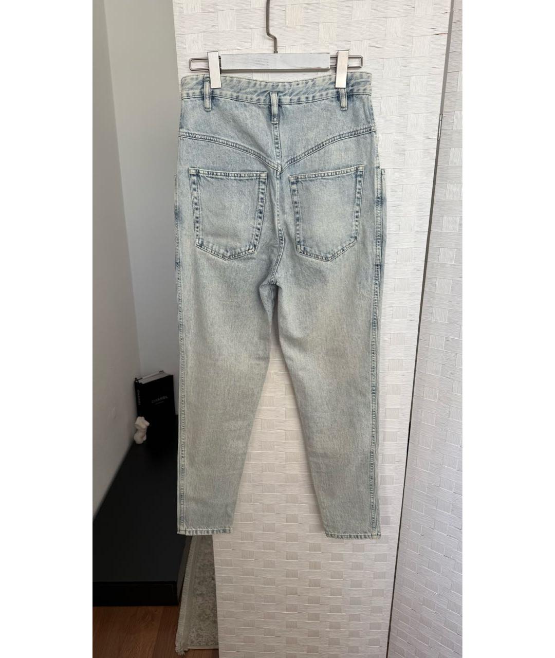 ISABEL MARANT Голубые хлопковые джинсы слим, фото 2