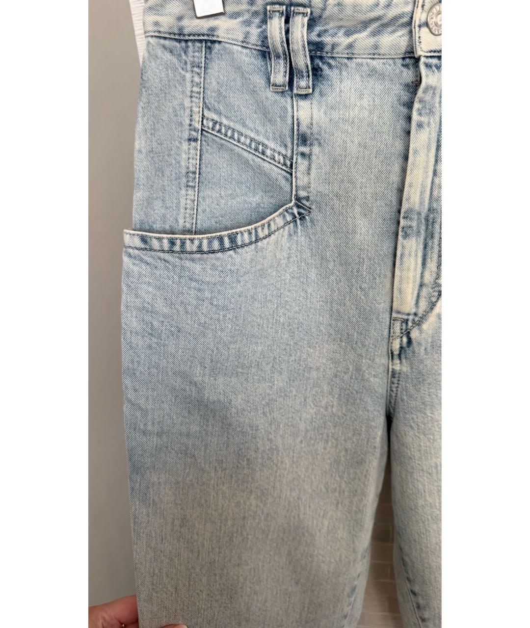 ISABEL MARANT Голубые хлопковые джинсы слим, фото 3