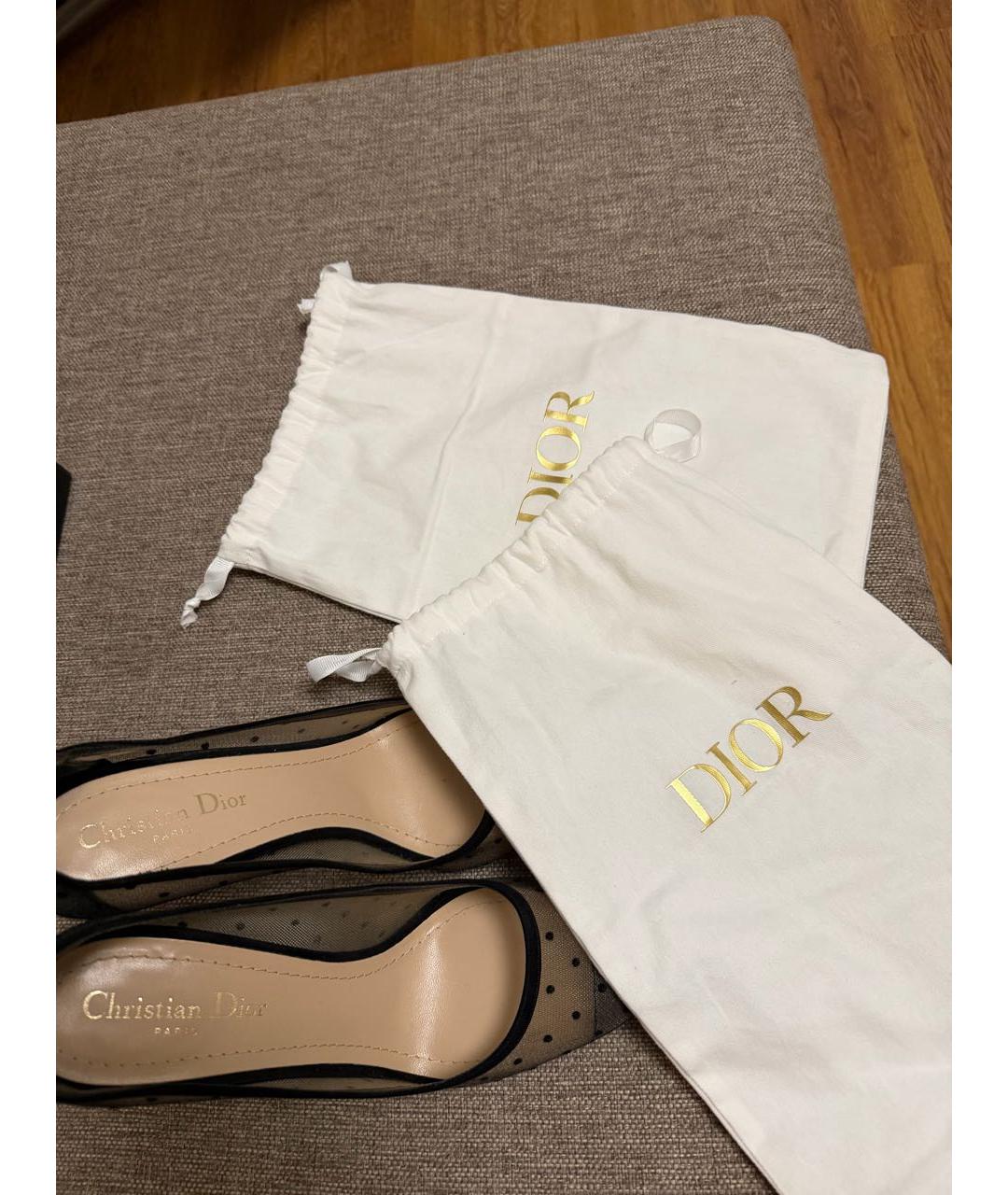 CHRISTIAN DIOR Черные текстильные туфли, фото 6