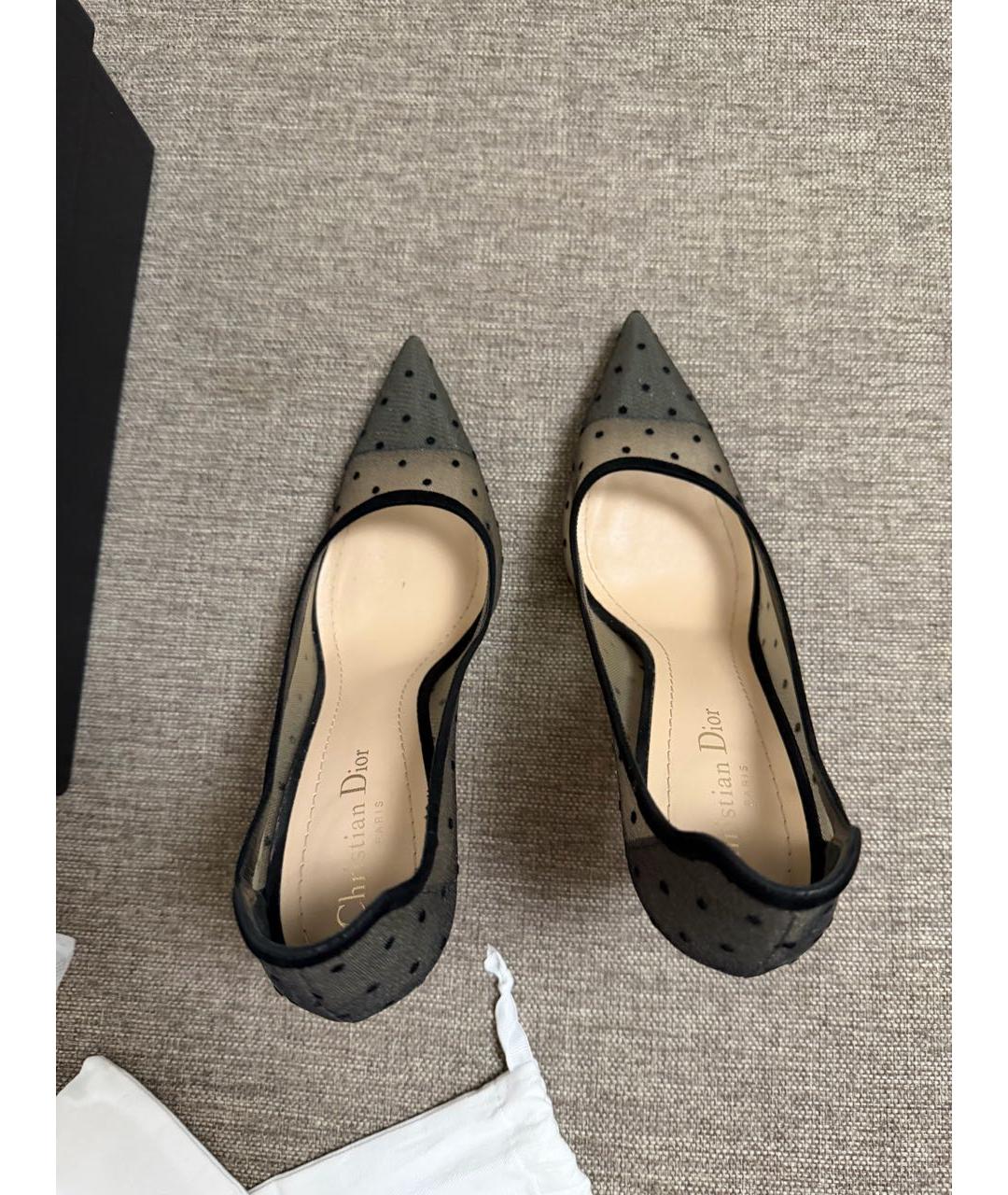 CHRISTIAN DIOR Черные текстильные туфли, фото 3