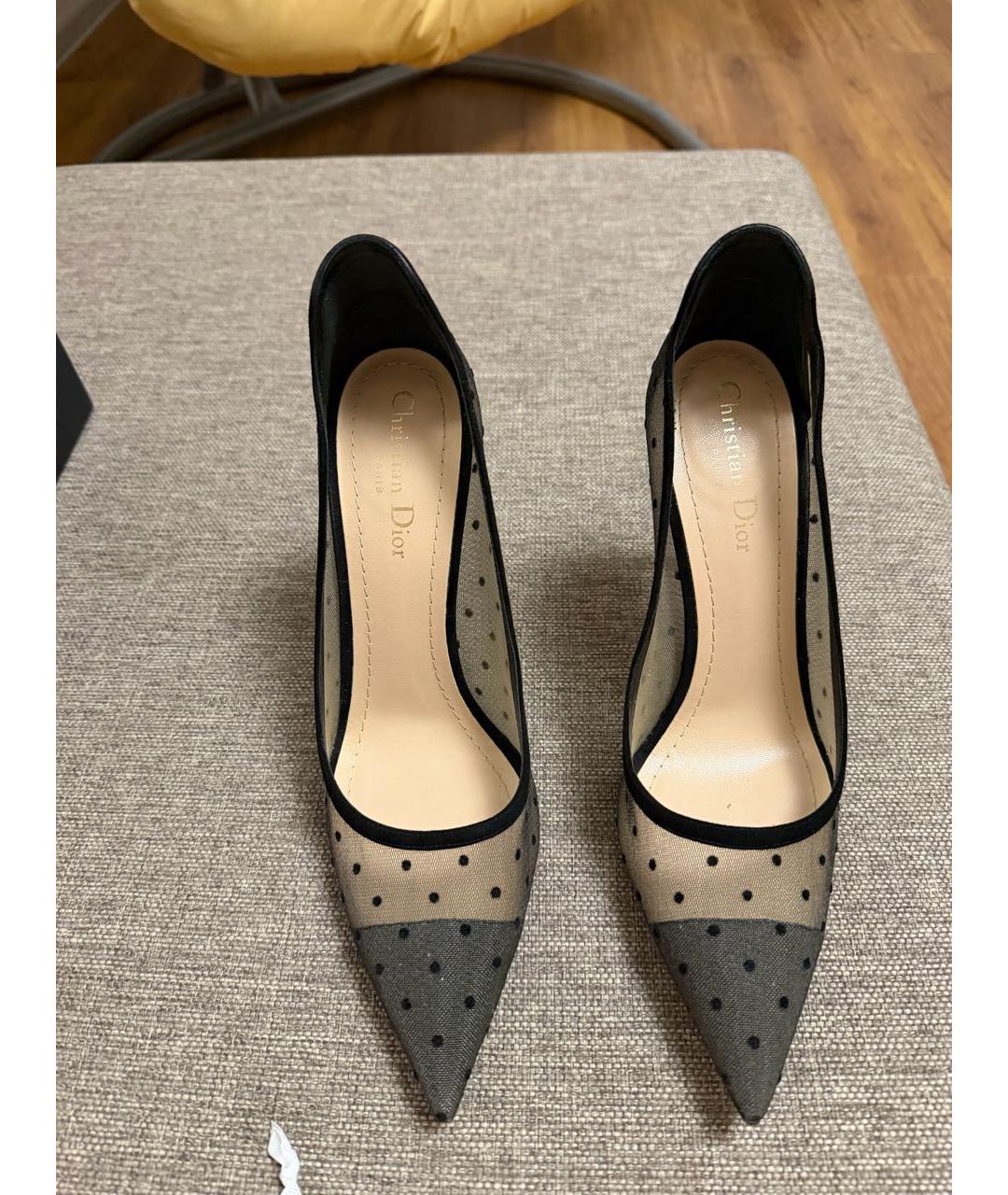 CHRISTIAN DIOR Черные текстильные туфли, фото 2