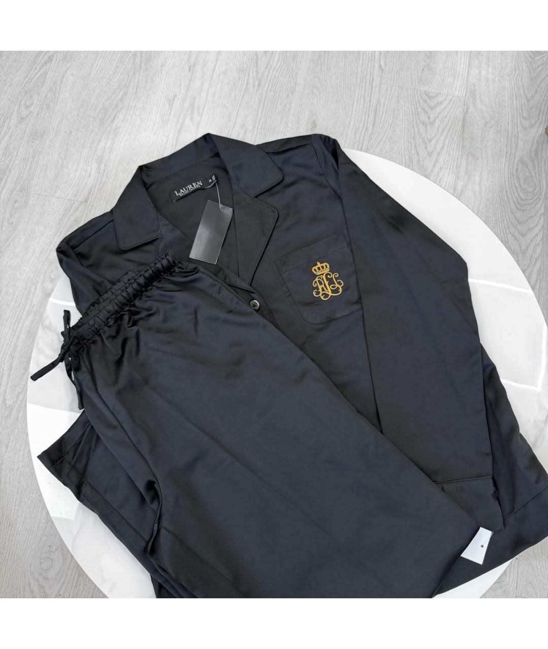 RALPH LAUREN Черная полиэстеровая пижама, фото 4