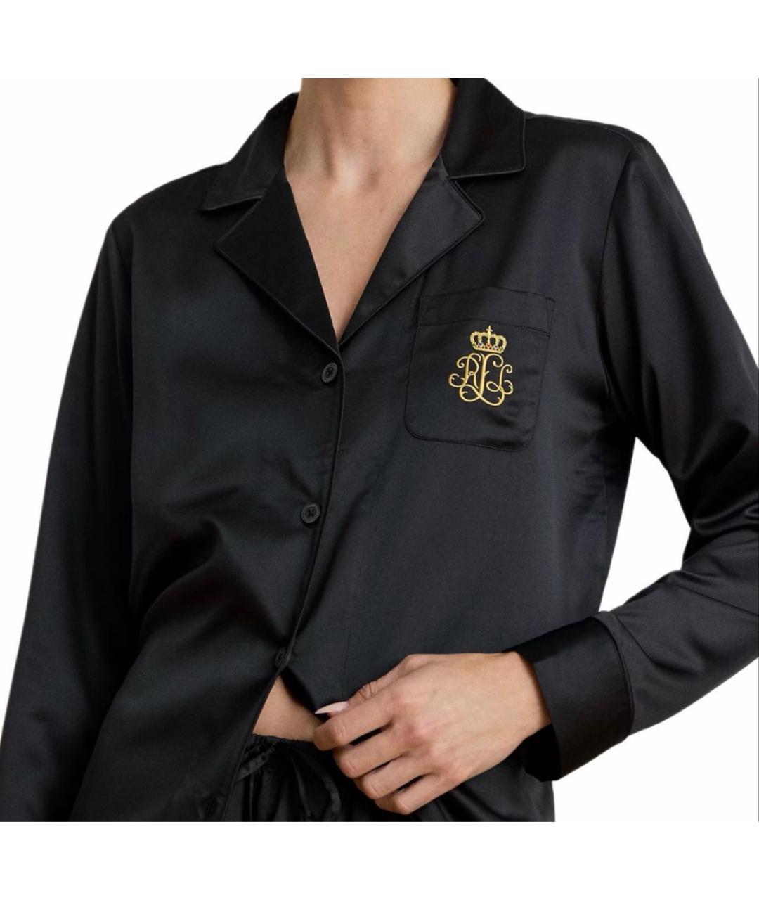 RALPH LAUREN Черная полиэстеровая пижама, фото 8