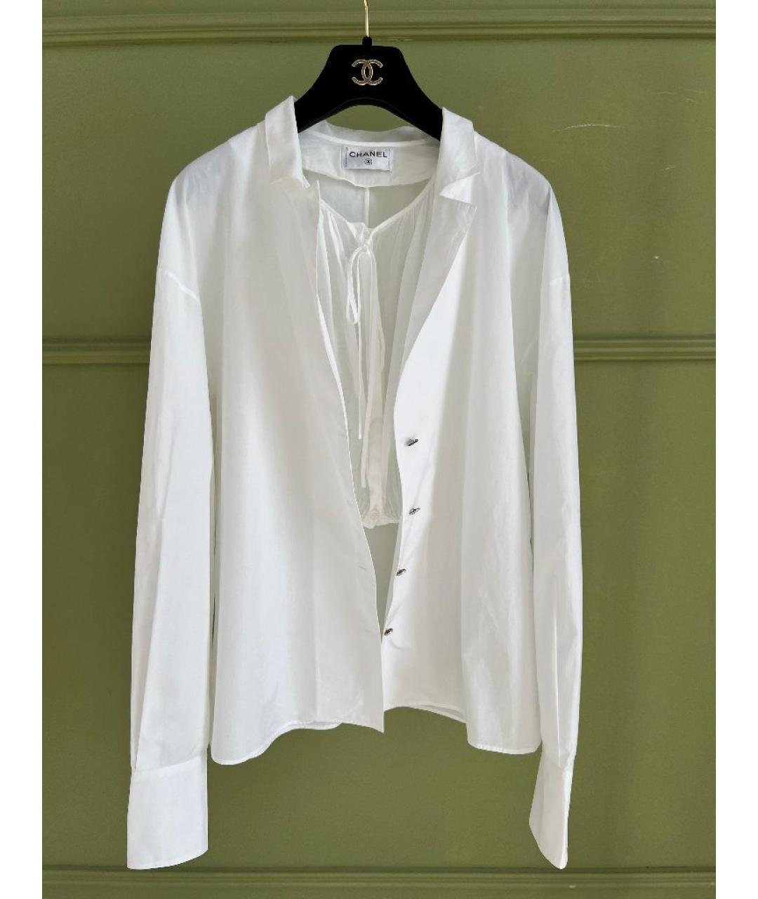 CHANEL Белая хлопковая рубашка, фото 9