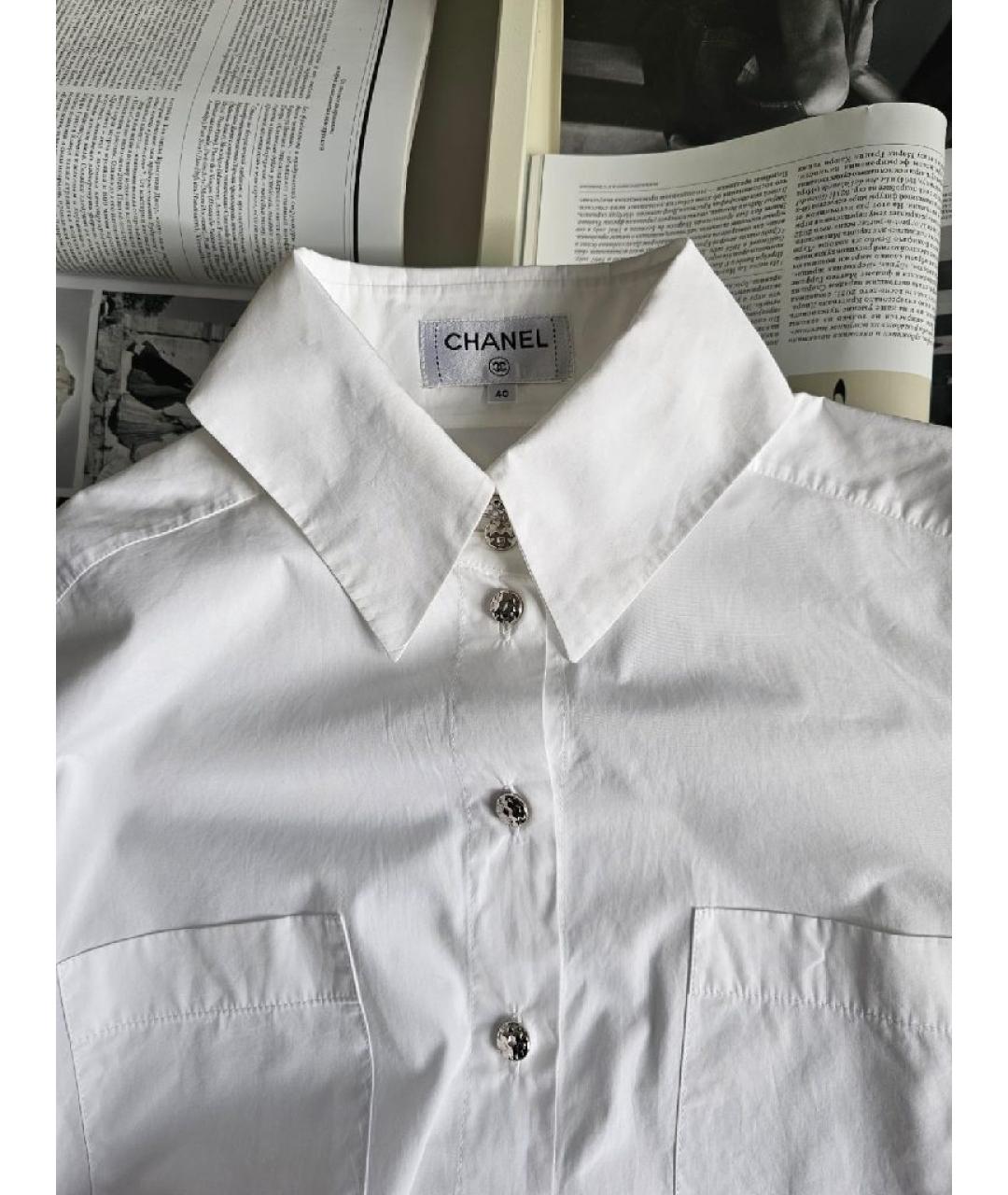 CHANEL Белая хлопковая рубашка, фото 5