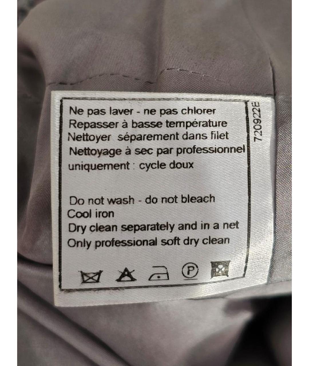 CHANEL Мульти шерстяная юбка макси, фото 8