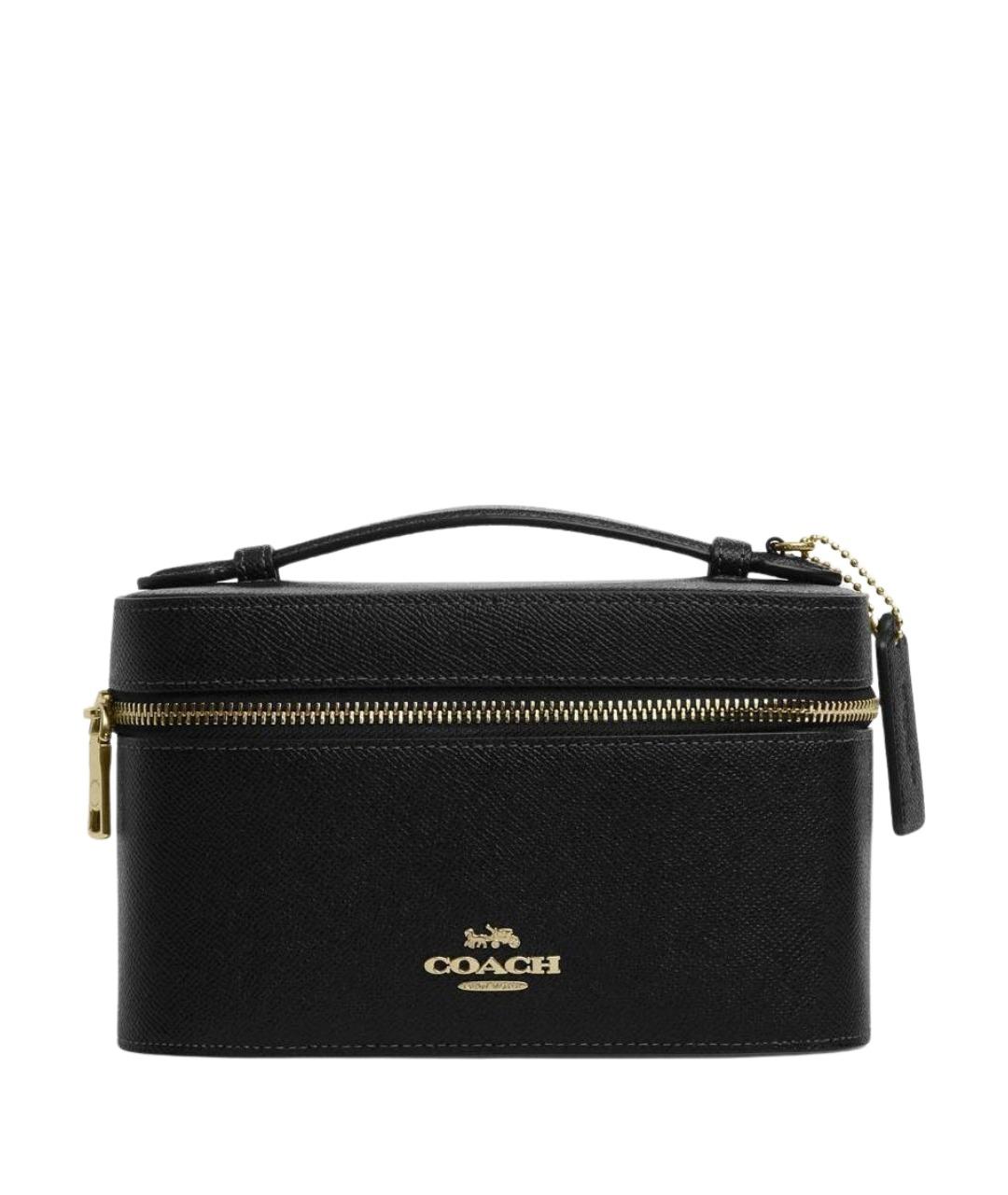 COACH Черная кожаная косметичка, фото 1