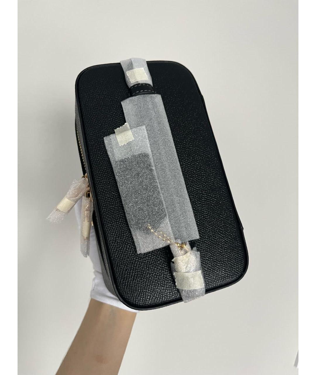 COACH Черная кожаная косметичка, фото 4