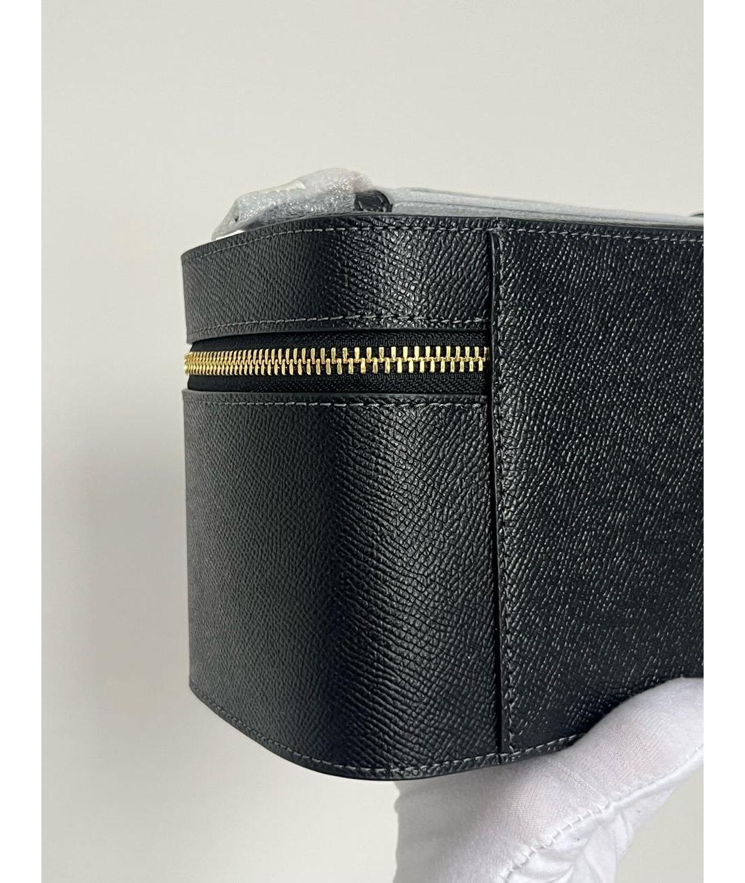 COACH Черная кожаная косметичка, фото 7