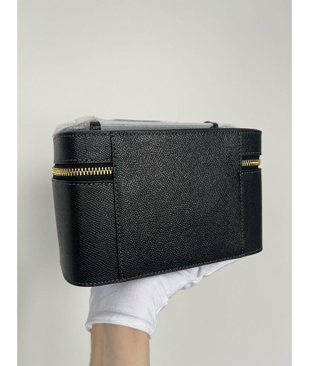 COACH Черная кожаная косметичка, фото 5