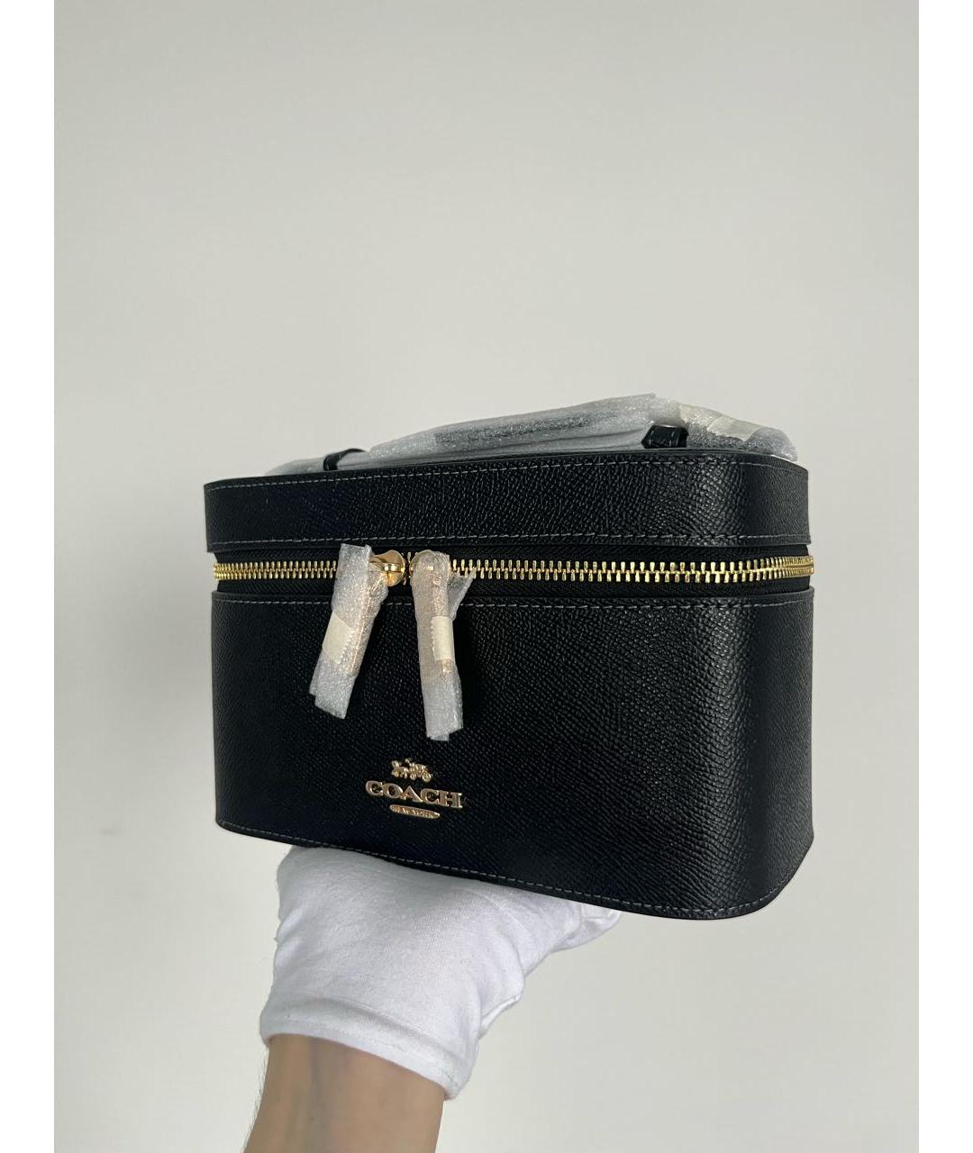 COACH Черная кожаная косметичка, фото 2