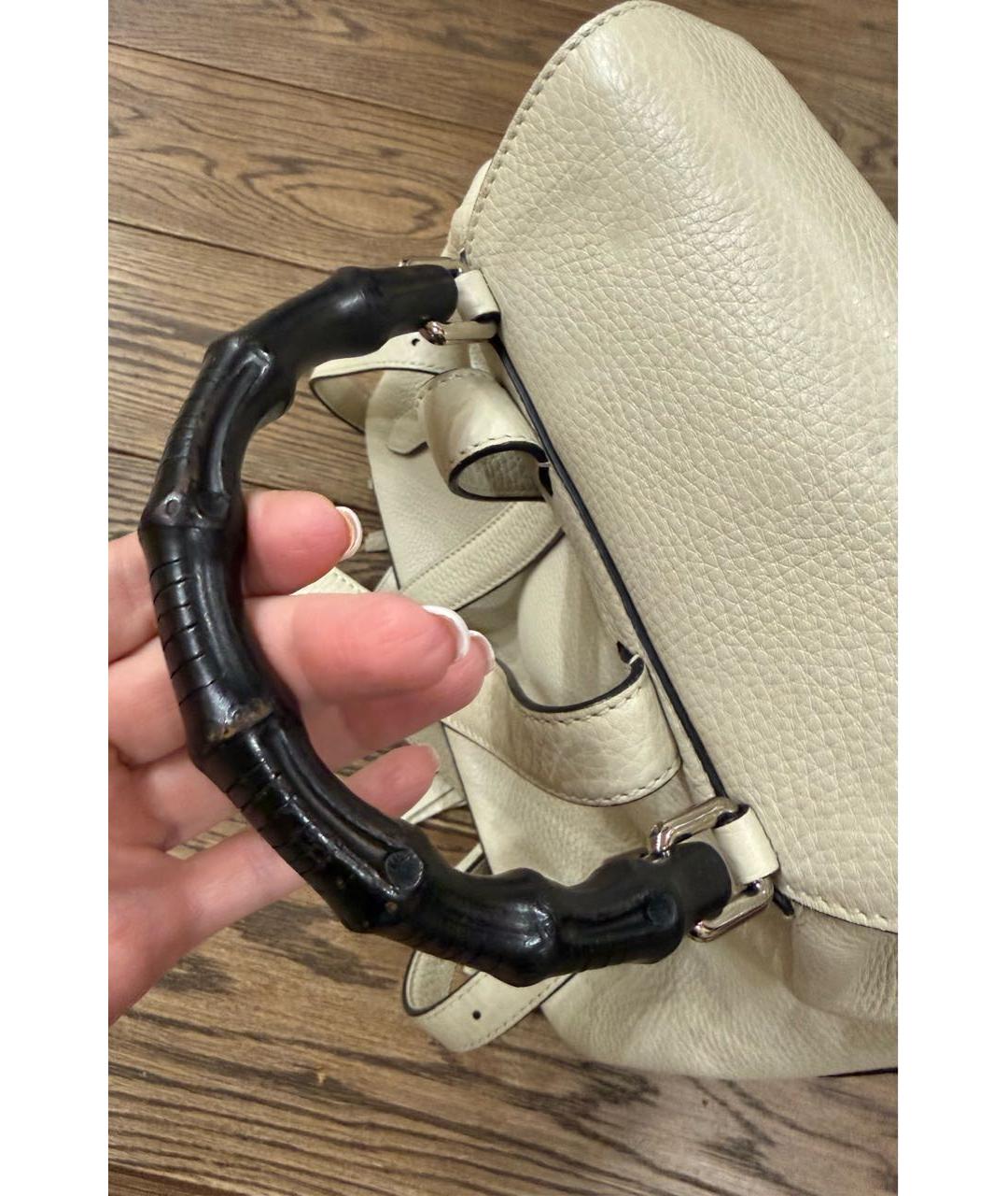 GUCCI Белый кожаный рюкзак, фото 3