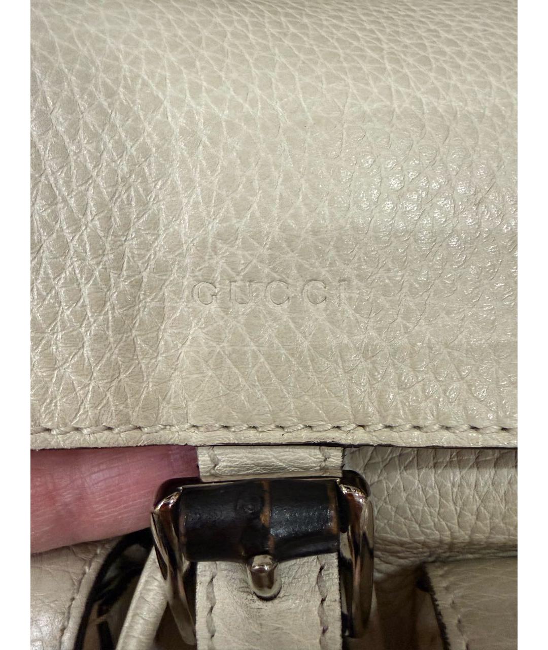 GUCCI Белый кожаный рюкзак, фото 5