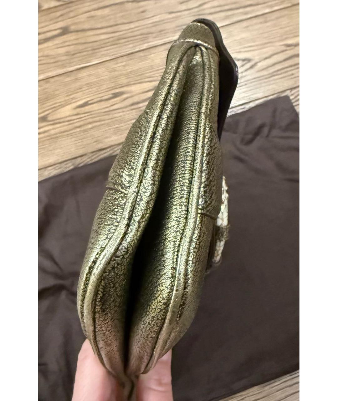 GUCCI Золотая кожаная сумка через плечо, фото 5